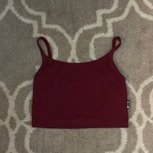 Rebel Rogue Elegant Burgundy Crop Top, size S